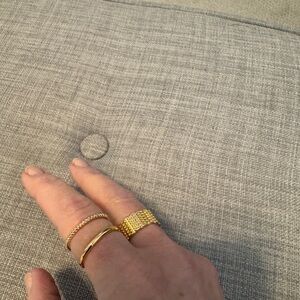 J Crew Gold Tone Ring Set of three